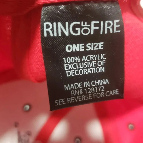 King/Ring of Fire Mens Red/Black Snapback  Hat. - Picture 5 of 6